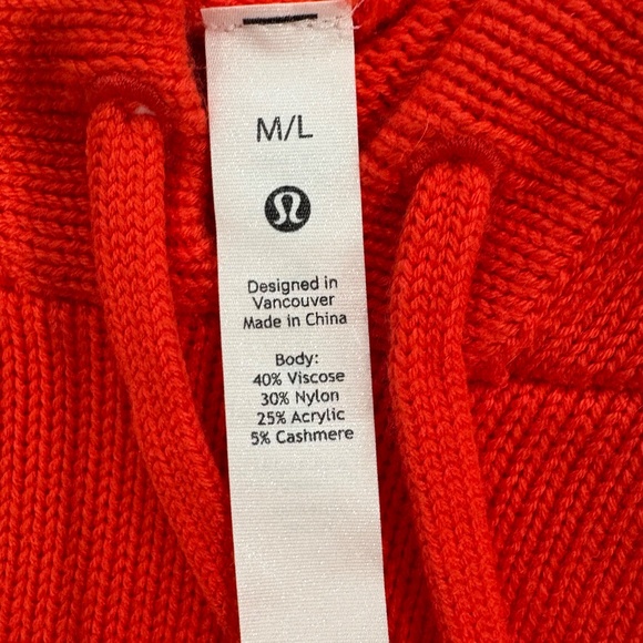 Lululemon Double Knit Sweater Hoodie Autumn Red - Picture 6 of 9